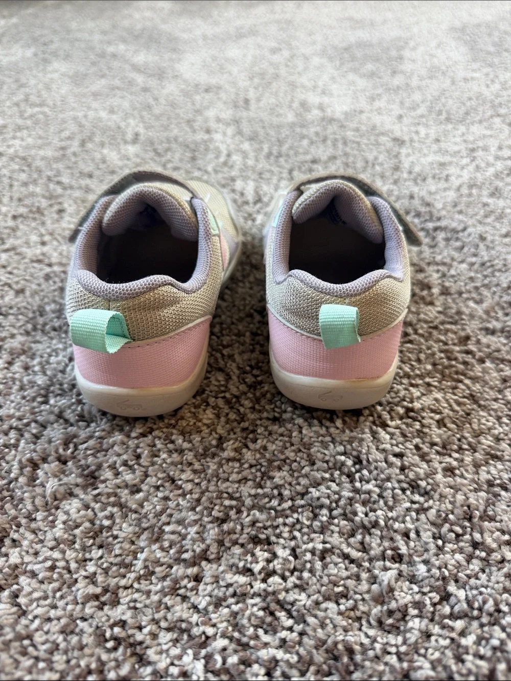 See Kai Run Neutral Sneakers with Pink and Mint Accents
